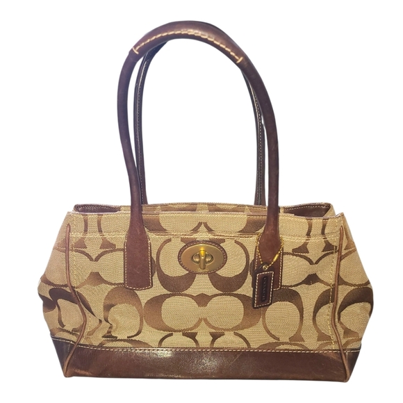 Coach Handbags - Coach Hamptons Madeline Signature Satchel Bag 12463